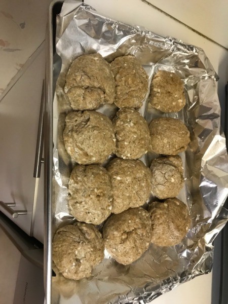 formed rolls on baking pan