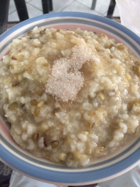 bowl of Sticky Rice and Mung Bean