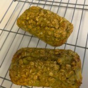 Oatmeal Banana Mini Loaf cooling on rack