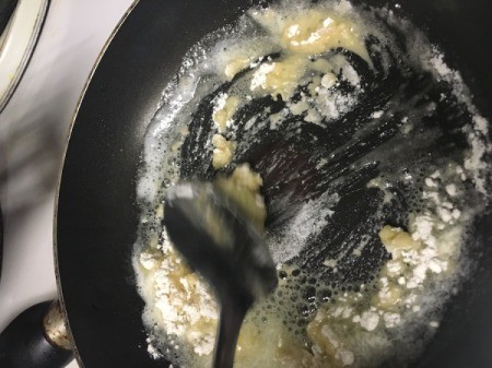 flour and butter in skillet