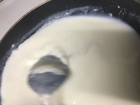 thickened flour, butter and milk