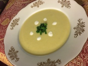 Creamy Leek and Fennel Soup in bowl