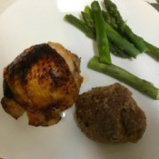 Honey Baked Chicken on dinner plate