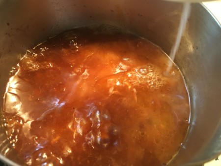 heating and thickening sauce