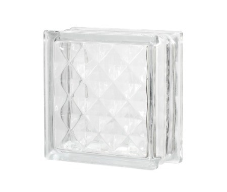 Glass Block on white background.