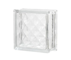 Glass Block on white background.