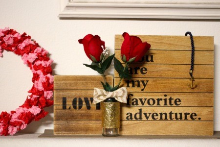 Upcycled Vase from Pepper Grinder - filled with faux roses or fresh flowers