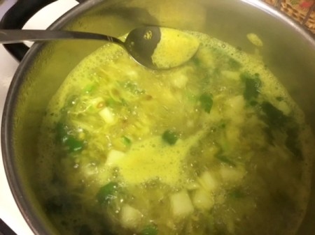 removing scum from pot