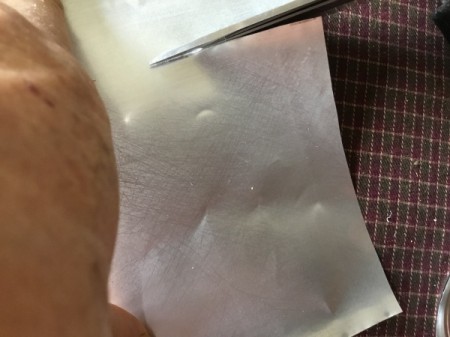 Aluminum Can Pinwheel - cut the can into a square