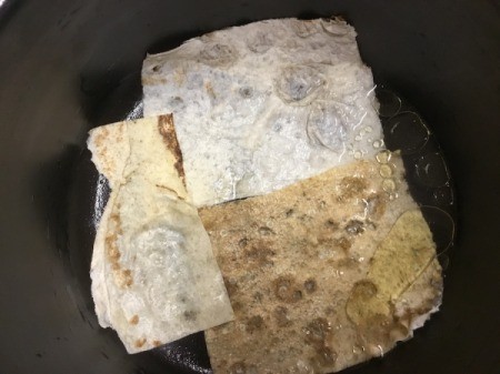 lavash in bottom of pan