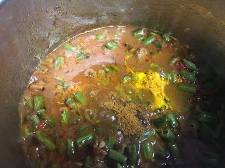 allspice added to pan