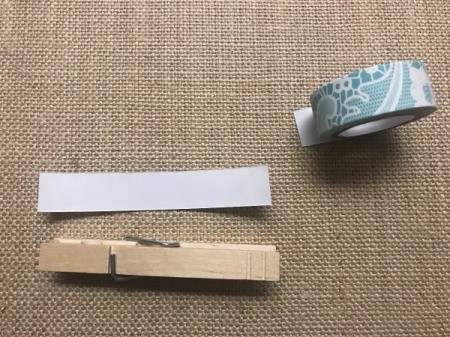 Clothespin and Wood Picture Frame