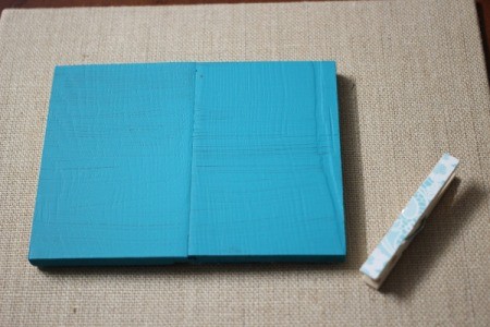 Clothespin and Wood Picture Frame