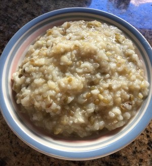 Mung Bean Porridge in bowl