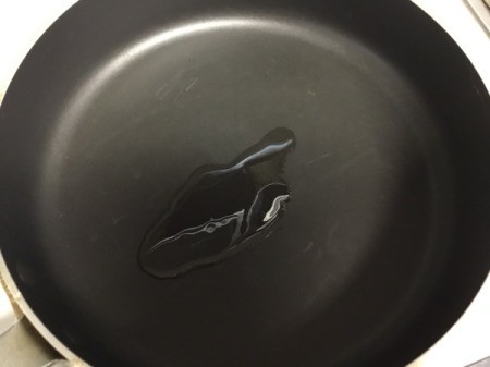 oil in skillet