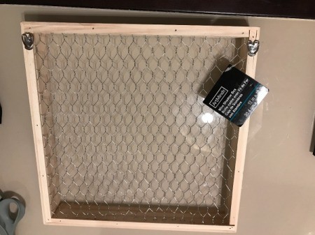 Succulent Planter and DIY Wood Stain - wire shadow box