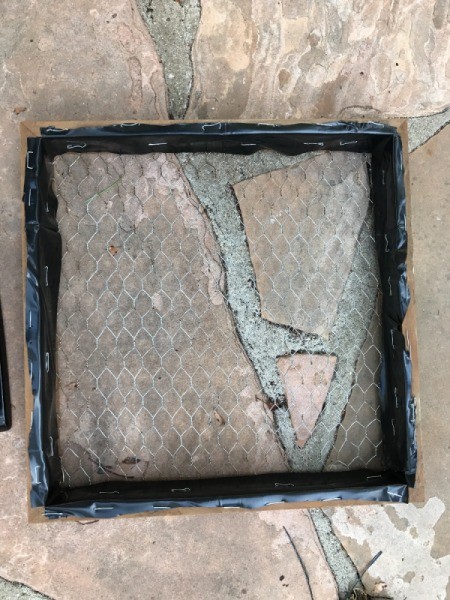 Succulent Planter and DIY Wood Stain - staple in place