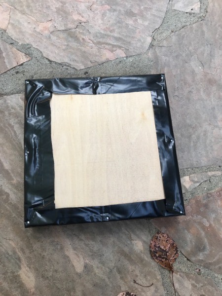 Succulent Planter and DIY Wood Stain - view of the box from the back