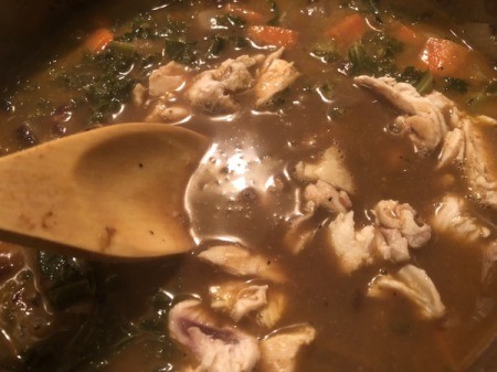 chicken added to Soup