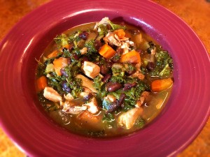 bowl of kale and Black Bean Soup