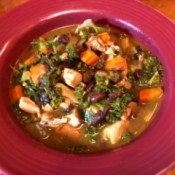 bowl of kale and Black Bean Soup