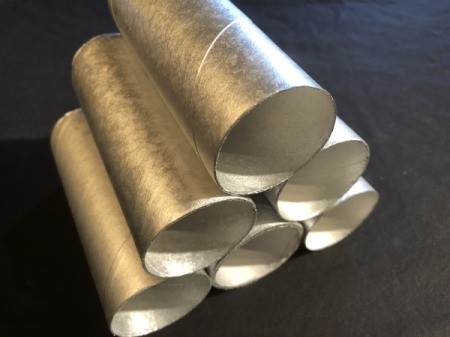 Cardboard Tube Pencil Organizer - glue them on to form a pyramid and allow to dry