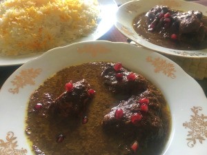 Walnut and Pomegranate Chicken Stew (Fesenjoon)