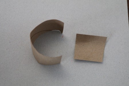 Easter Bunny and Egg Silhouette Stamps - cut a piece out of the tube to make it smaller