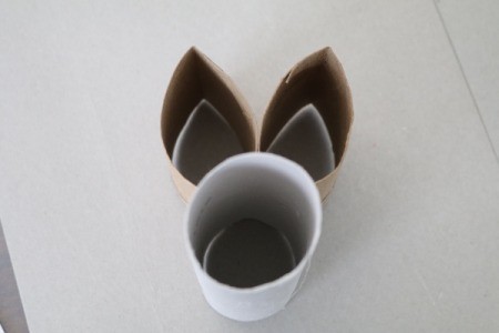 Easter Bunny and Egg Silhouette Stamps - glue on the second one