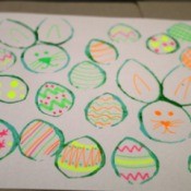 Easter Bunny and Egg Silhouette Stamps - egg shapes decorated