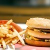 Big Mac hamburger and a side of fries.