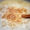 Swedish Rice Porridge, Risengrod, with a stick of cinnamon in it.