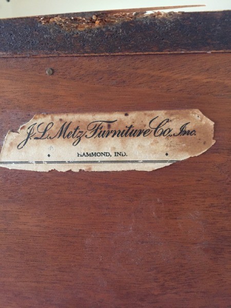 Value of a J.L. Metz Wardrobe Dresser