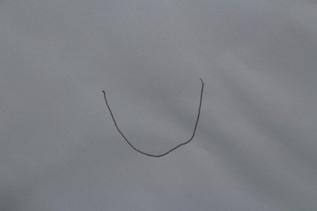 Tulip Art for Kids - first draw a practice U