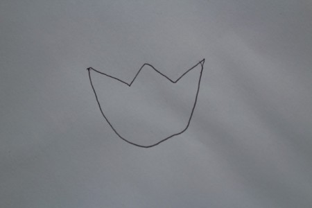 Tulip Art for Kids - then add a practice wide W to the top