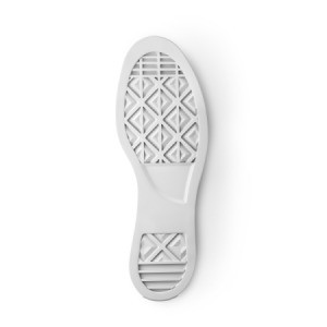 White Rubber soled Shoe on white background