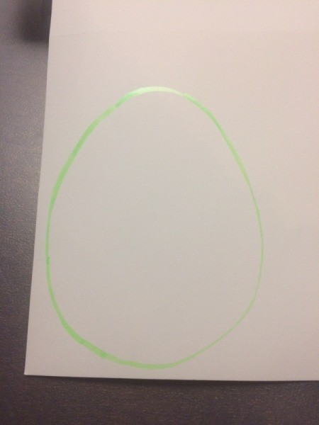Easter Egg Sun Catcher - draw an oval on sturdy paper or thin cardboard