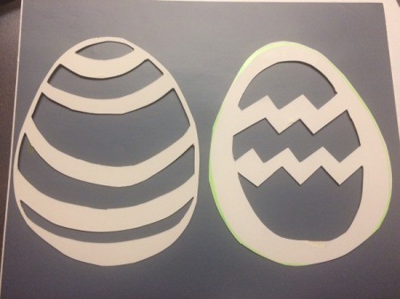 Easter Egg Sun Catcher - two examples