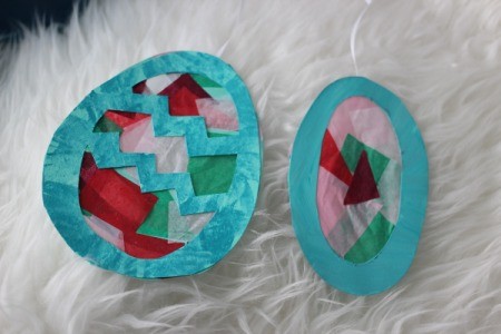 Easter Egg Sun Catcher - zig zag and empty oval eggs