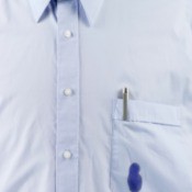 Pen stain on shirt pocket