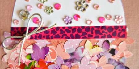 Easter Egg Collage Decoration - make a small bow with the cord and glue to the washi tape