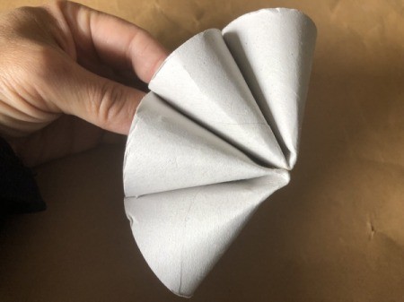 Cardboard Tube Shamrock - use hot glue to stick two of the tubes together