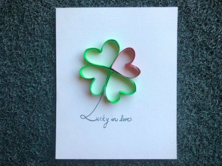 Lucky in Love Card - glue dries clear