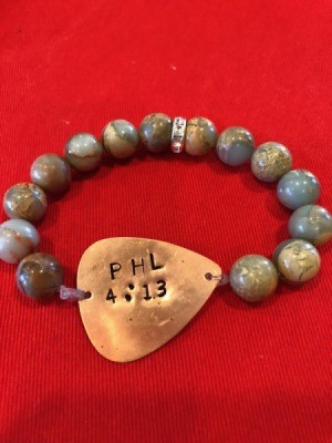 Homemade Jewelry Business
Name Ideas - beaded bracelet with bibical verse on metal teardrop shape