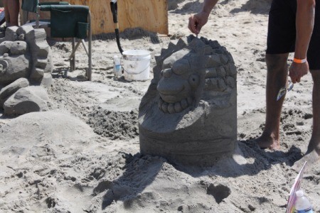 Sand sculptures at Imperial Beach, CA.