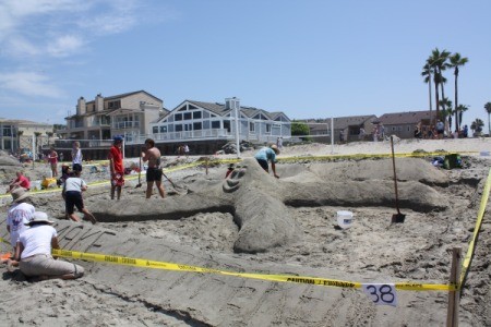 Sand sculptures at Imperial Beach, CA.