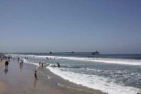 The water and beach at Imperial Beach, CA