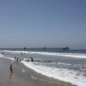 The water and beach at Imperial Beach, CA