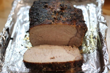 Pork Tenderloin Roast on foil