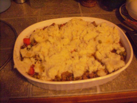 Shepherd's Pie ready to bake